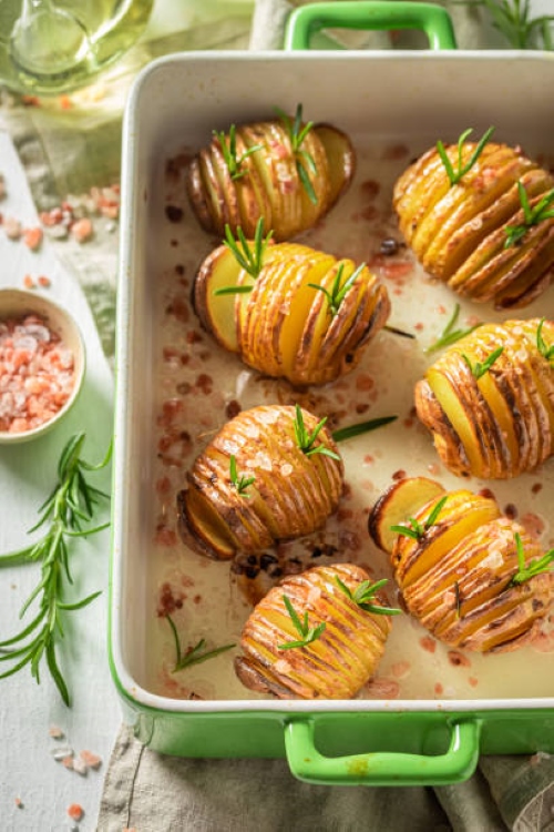 Mini Hasselback Potatoes Recipe